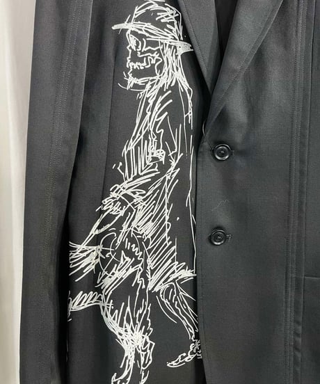 2016SS yohji yamamoto pour homme スカルプリント セットアップ（HO-J13-101ST）