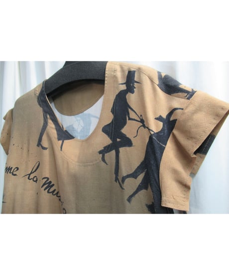 Y’s yohji yamamoto プリントデザイン アシメトリーワンピース（YT-D19-220）