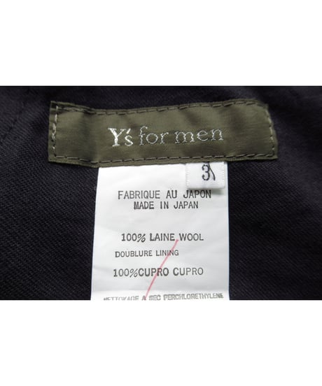 Y’s for men yohji yamamoto 紺 サイドデザイン テパードパンツ（ME-P08-100）