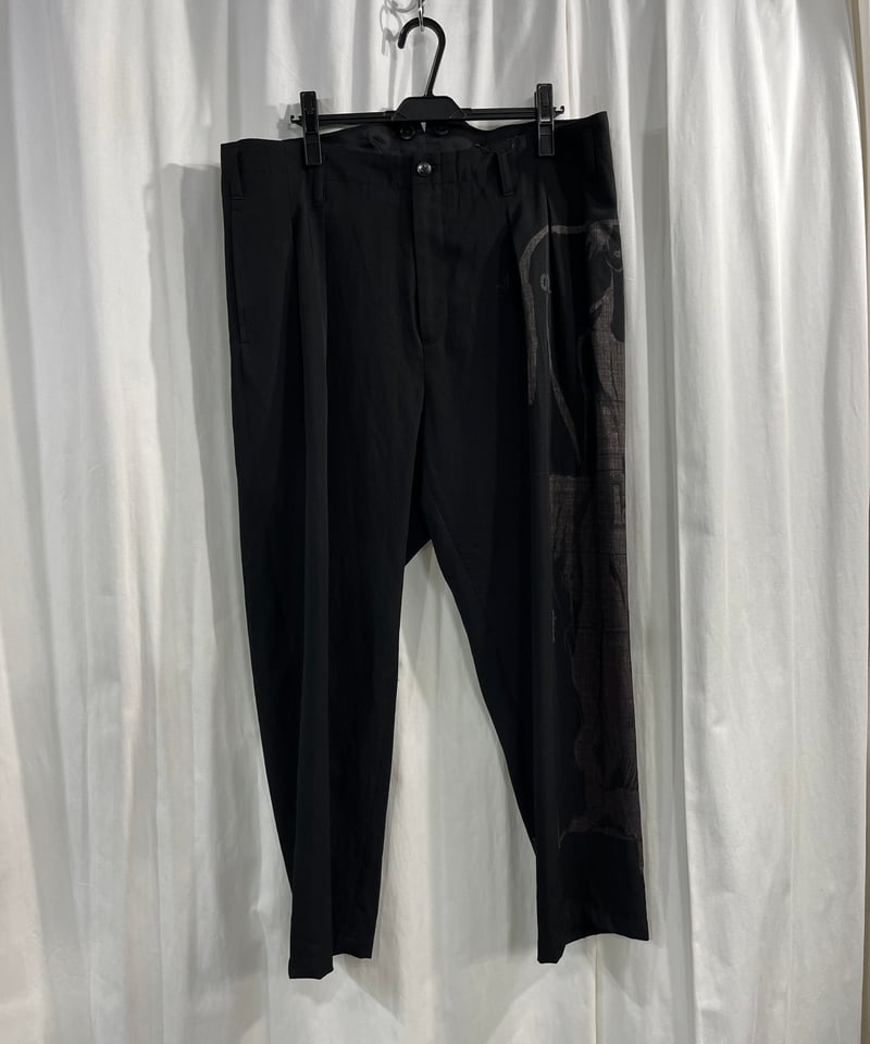 2017SS yohji yamamoto pour homme プリントサスペンダーパンツ( 2017SS yohji yamamoto pour homme プリントサスペンダーパンツ(