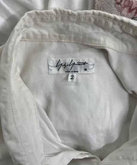 2019SS yohji yamamoto pour homme ワッペン付きロングブラウス（HH-B50-027）