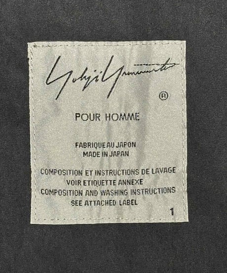 美品 2018AW yohji yamamoto pour homme ダブルフ－ドコート（HV-D23-022）