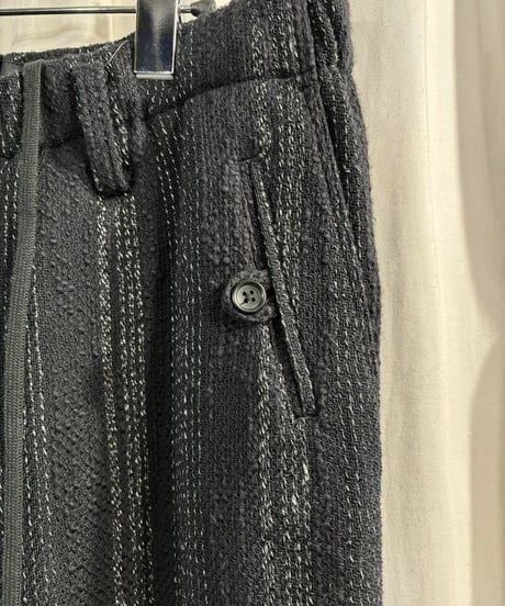 2024SS yohji yamamoto pour homme ストライプ パンツ（HS-P23-010）