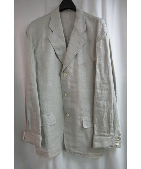 AD1988 COMME des GARCONS HOMME PLUS 麻 ダブルカフスデザインジャケット PJ-111020