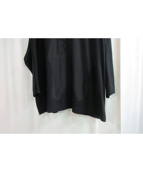 17ss BLACK and BLACK yohji yamamoto +noir 黒 顔料プリントカットソー ND-T61-074
