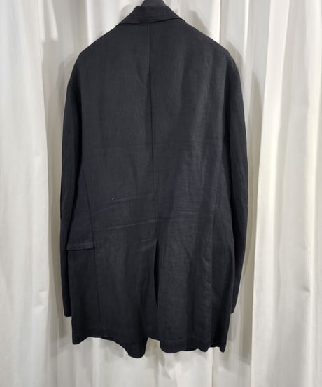 02ss yohji yamamoto pour homme 黒 レイヤードデザインジャケット (HE-J75-007)