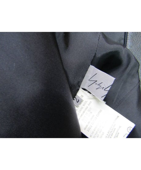 02aw yohji yamamoto femme レザー切り替タイトワンピース FM-D22-817