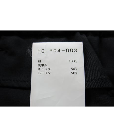 19aw yohji yamamoto pour homme  刺繍デザイン コットン カラスパンツ（HC-P04-003）