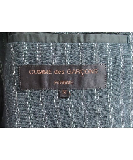 80’s COMME des GARCONS HOMME vintage 襟切替え ストライプジャケット HJ-02025M