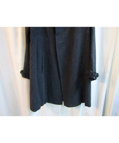 08aw yohji yamamoto femme フリンジデザインハーフコート FE-C13-150