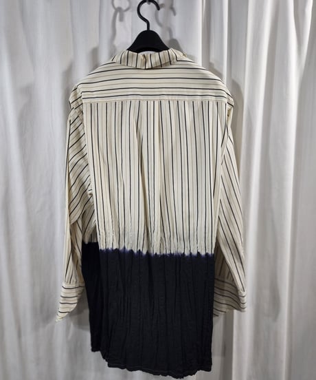 1993aw yohji yamamoto femme 脱色切替えデザインブラウス (FP-B01)