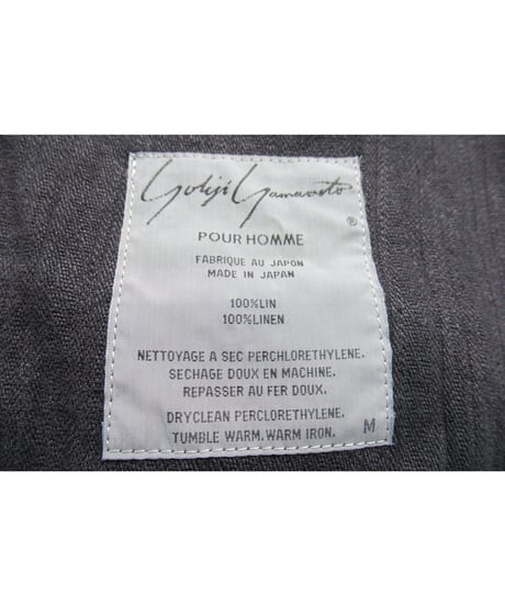 80’s yohji yamamoto pour homme vintage 燕尾 ショールカラーデザイン 麻 ジャケット（HJ-21）