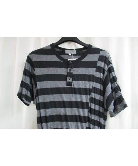 08ss yohji yamamoto pour homme ヘンリーネックデザインカットソー HM-T47-084