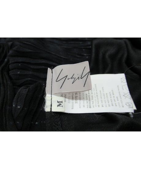 95ss yohji yamamoto femme vintage 黒 チリメン 着物デザインカットソー FB-T71-836