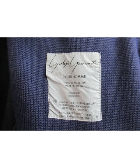 80’s yohji yamamoto pour homme vintage 切替えニットジャケット HJ-1