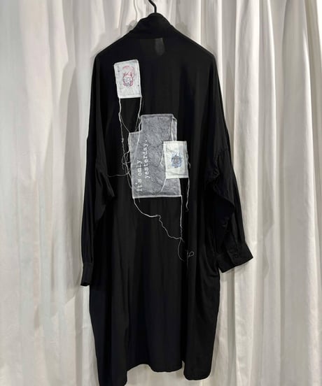 2019SS yohji yamamoto pour homme パッチワークロングブラウス（HH-B59-294）