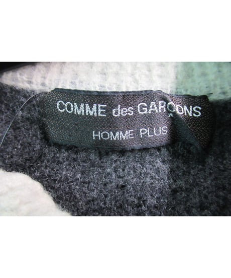 AD1994 COMME des GARCONS HOMME PLUS 縮絨 グレー切り替えニット PJ-040240