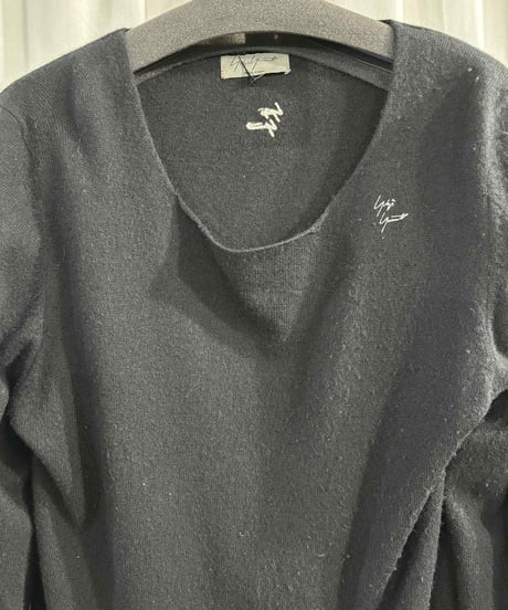 yohji yamamoto pour homme ロゴ刺繡ニット（H-K-220xxx）