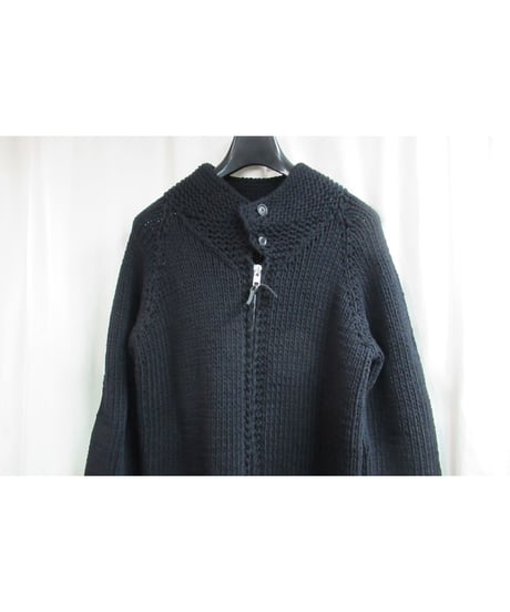 未使用 18aw yohji yamamoto pour homme ロゴ入りニットブルゾン HV-K89-081