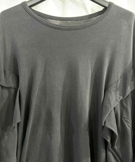 2023SS yohji yamamoto femme フリルスリーブカットソー（FZ-T13-084）