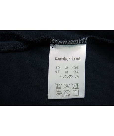 camphor tree 紺 アシメトリーデザインTシャツ
