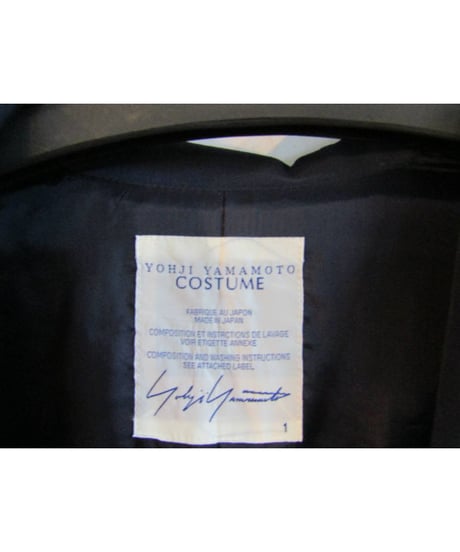 レア yohji yamamoto  COSTUME NAVYシンプルロングコート FN-C81-151