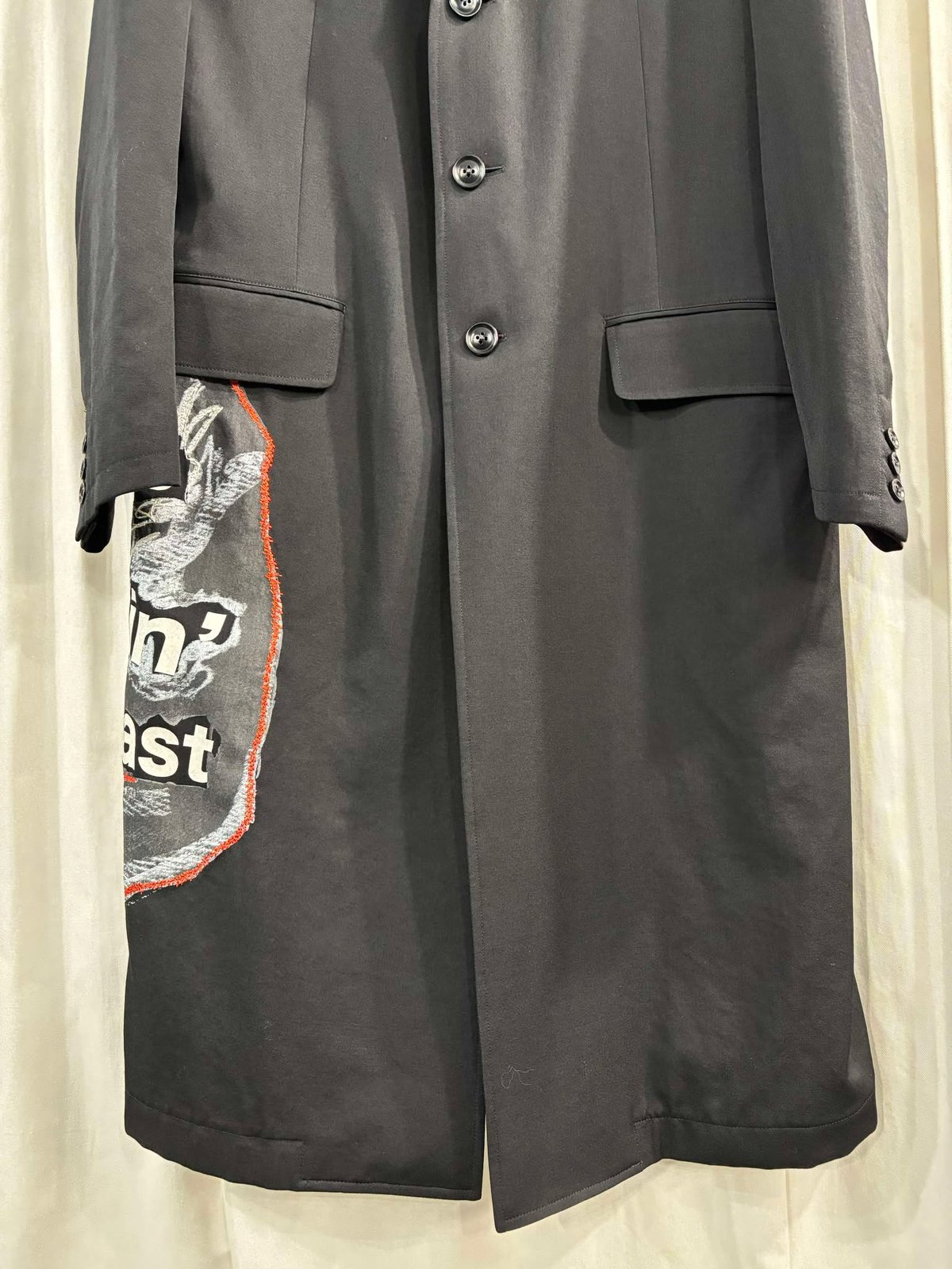 2017AW yohji yamamoto pour homme 刺繍デザインロングジャケット 2017AW yohji yamamoto pour homme 刺繍デザインロングジャケット