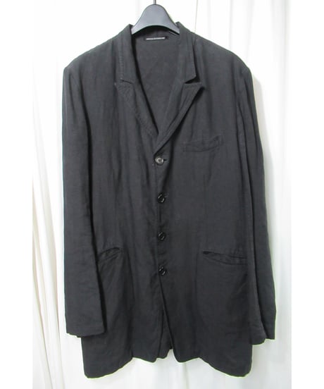 04ss yohji yamamoto pour homme 麻 ステッチデザインジャケット（HZ-J32-300）