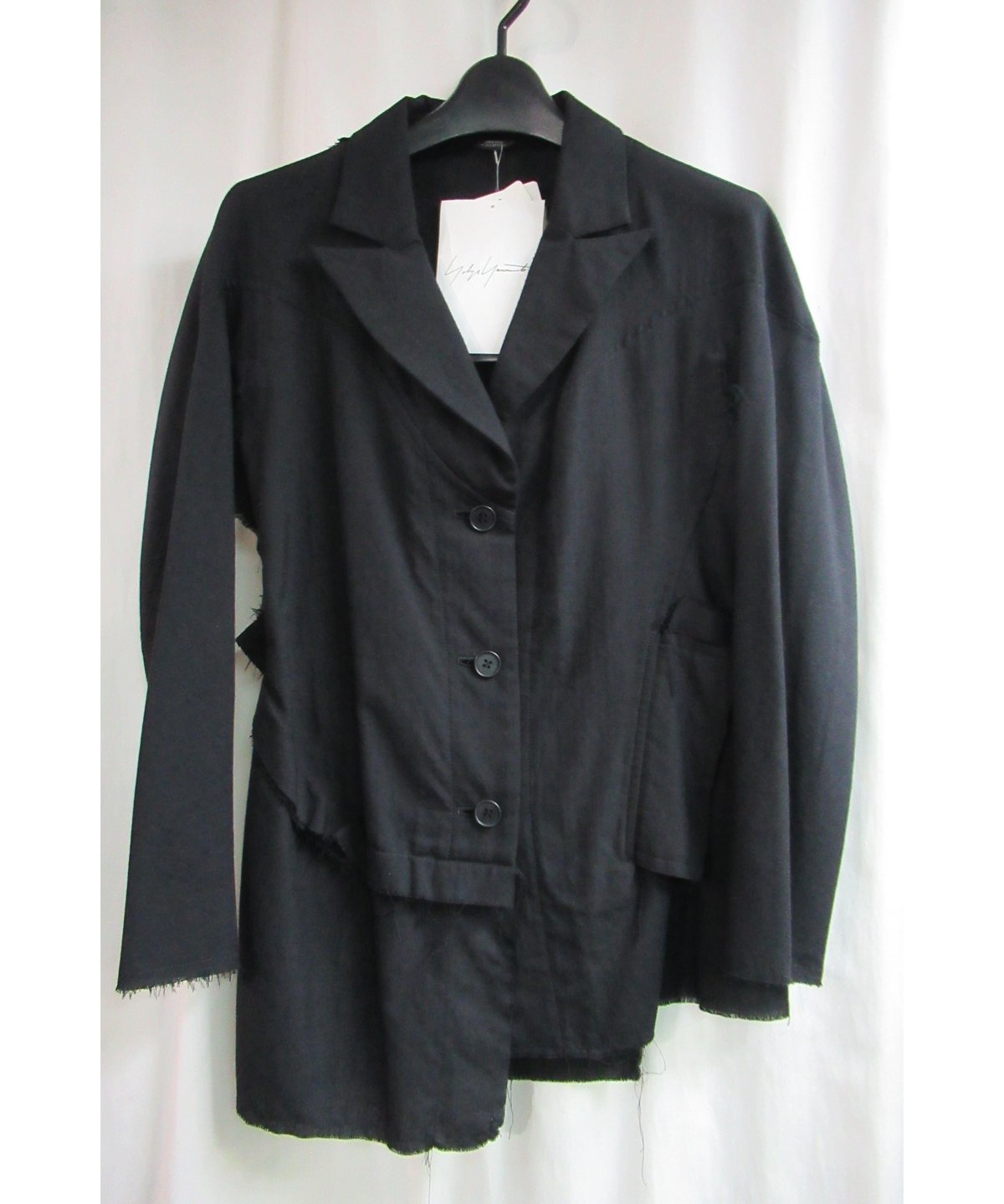 最終お値下げ★Yohji Yamamoto femme デザインジャケット ヨウジヤマモト ファムYohji Yamamoto FEMME ボタンデザイン変形