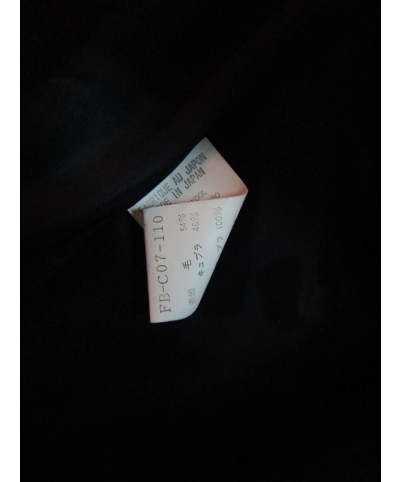 06aw yohji yamamoto femme ステッチデザインアシメトリ―コート FB-...