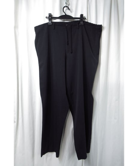 1996SS yohji yamamoto pour homme vintage ウエスト紐 紺 ワイドテーパードパンツ（HF-P08-112）