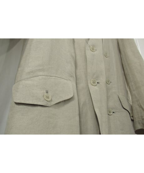 21ss yohji yamamoto pour homme リネン 多釦デザイン ノーカラージャケット（HD-J21-303）