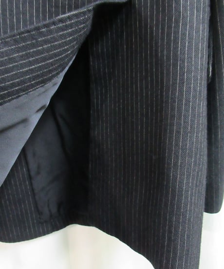 95aw yohji yamamoto pour homme vintage 鹿鳴館期 グレーストライプダメージ加工セットアップ HE-J70-120