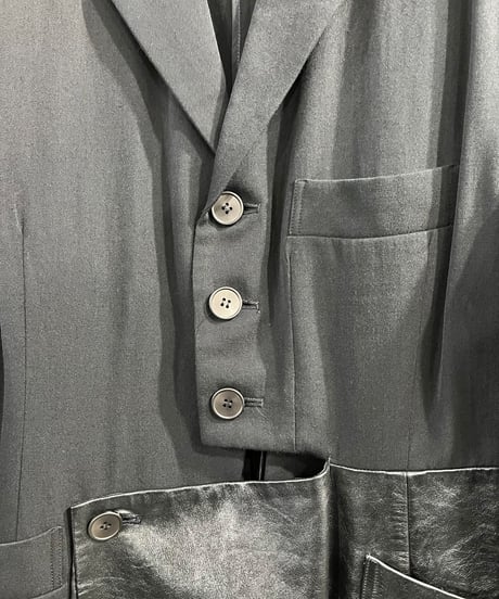 1980’s yohji yamamoto femme vintage レザー切り替えジャケット（FL-J33-134）