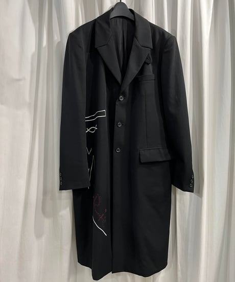 2022SS yohji yamamoto pour homme 刺繡ロングジャケット（HG-J53-108）