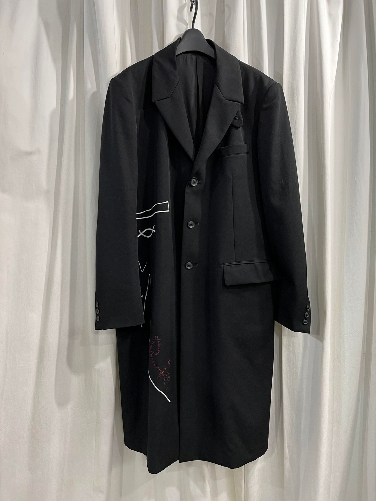 2022SS yohji yamamoto pour homme 刺繡ロングジャケット（HG-