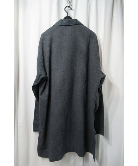 92aw yohji yamamoto pour homme vintage グレー ストライプブラウス（HS-B19-004）