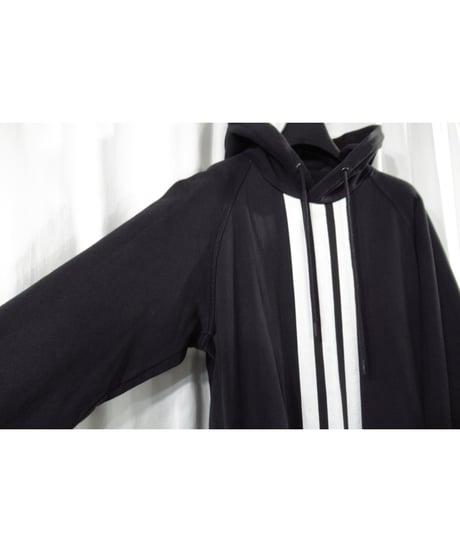 Y-3 yohji yamamoto ３本ライン ラグランスリーブデザイン ロングパーカー（3C-2）