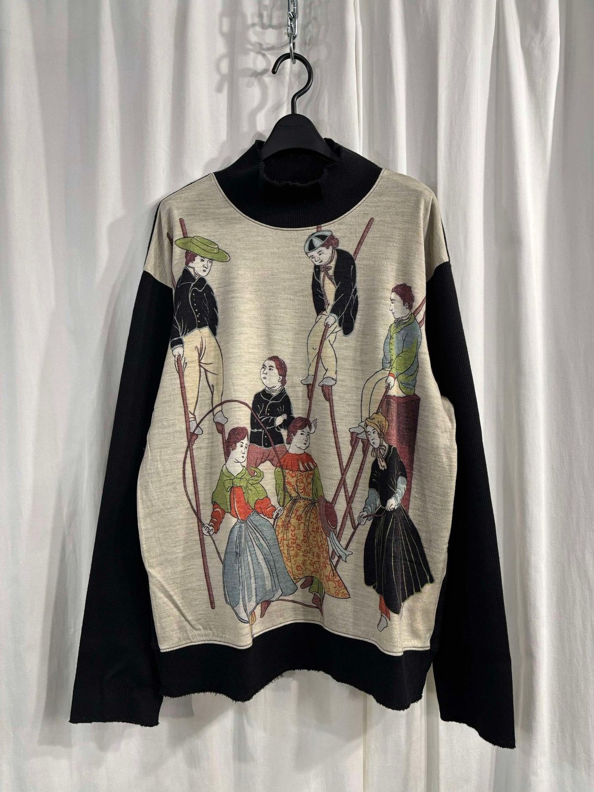 Yohji Yamamoto ボタニカル ハイネック カットソー Yohji Yamamoto ボタニカル ハイネック カットソー