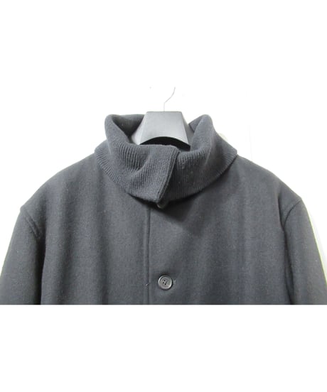 90’s Y’s for men yohji yamamoto pour homme vintage 襟リブニット切替えデザイン ロングコート （MG-C04-119）
