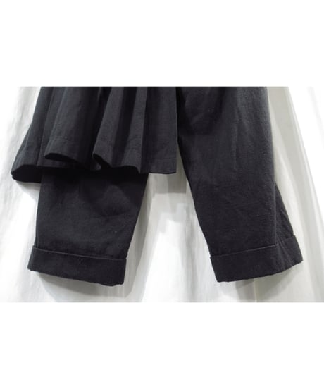 18ss yohji yamamoto pour homme シルク プリーツデザイン ラップパンツ（HW-P16-401）