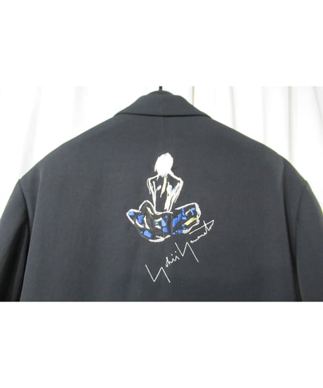 レア 21aw yohji yamamoto pour homme バック刺繍デザインジャケット（HX-J49-130）