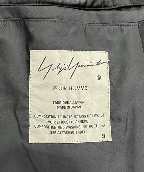 2020SS yohji yamamoto pour homme ノーカラー刺繡ジャケット（HN-J98-102）