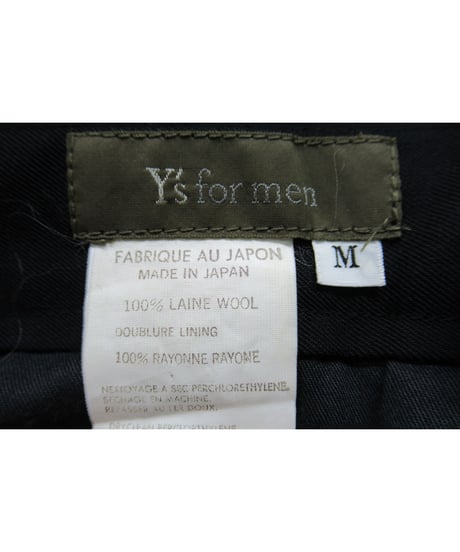 90's Y's for men yohji yamamoto vintage バックパチポケットデザイン テーパードパンツ（MF-P14-100）