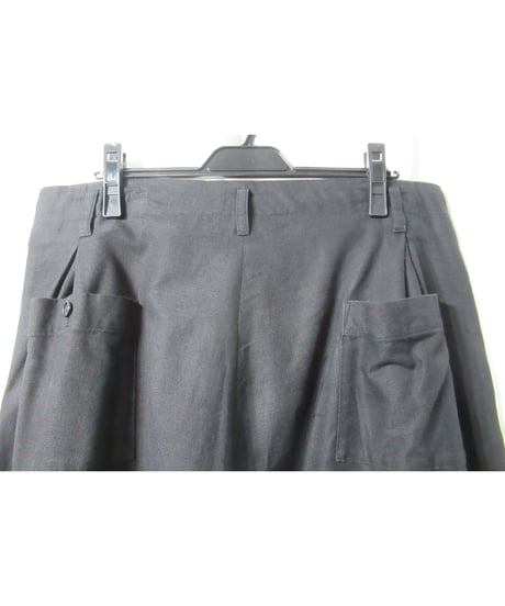 17ss yohji yamamoto POUR HOMME タック入り ワイドデザインパンツ（HD-P20-017）