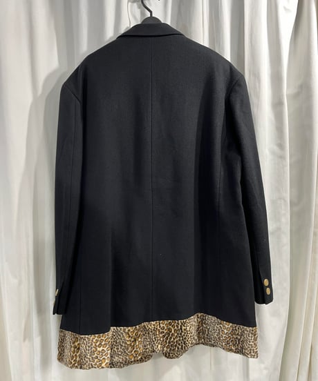1992AW yohji yamamoto pour homme ヒョウ柄切替えジャケット（HS-J25-818）