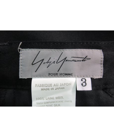 yohji yamamoto pour homme ポケットデザインテーパードパンツ HX-P15-100