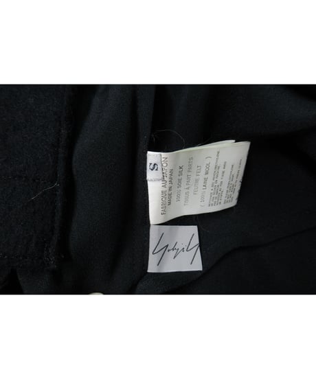 96aw yohji yamamoto femme vintage 素材切り替え デザインロングジャケット FG-J27-403