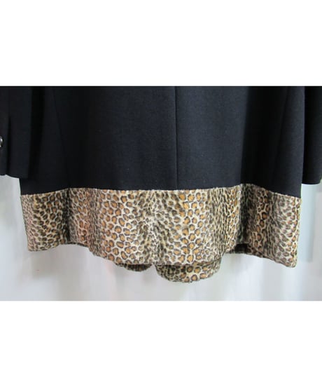92aw yohji yamamoto pour homme vintage ヒョウ柄切替えデザインジャケット HS-J26-818