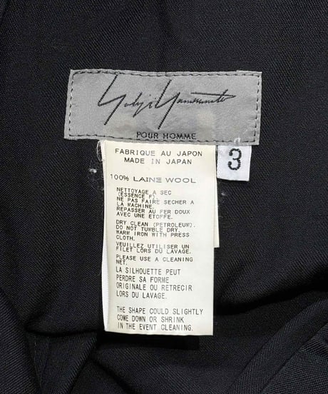 2012SS yohji yamamoto pour homme vintage ウールギャバハカマパンツ（HB-P66-100）